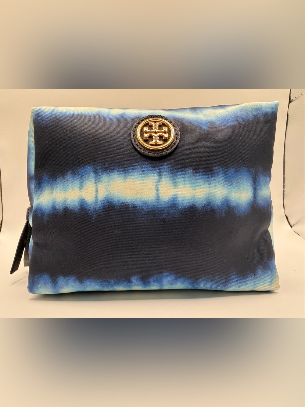 Tory Burch Authentic Luxury Brigitte Nylon Cosmetic Case in Tie-Dye NWOT
